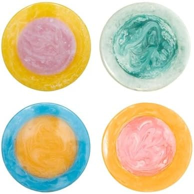 Folkulture Coasters Set of 4 | 4" Round Resin Drink Coasters for Coffee Table Decor |Best Boho D... | Amazon (US)