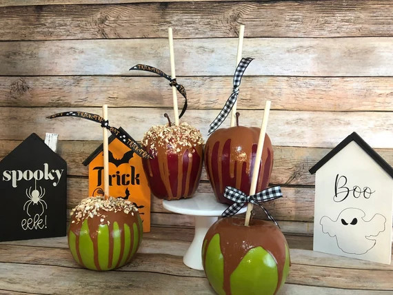 Fall Faux Carmel Apples-Fall decor | Etsy | Etsy (US)