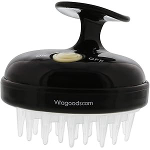 Vitagoods Scalp Vibrating Massaging Shampoo Brush - Handheld Massager, Water-Resistant - Black | Amazon (US)
