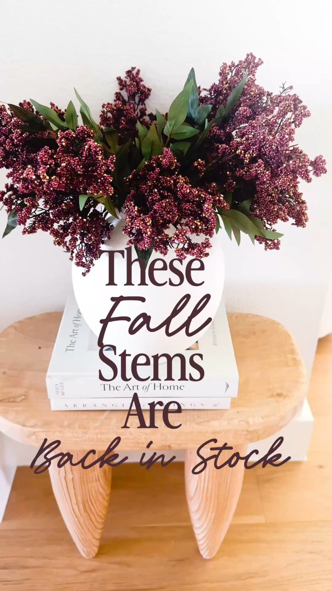 The best-selling fall stems are finally BACK—and they sold out so fast the first time! 🍂

I love the rich burgundy color for transitioning the house into fall without adding a ton of seasonal decor. They look so full and realistic styled in a simple white vase and instantly warm up this little corner of our home. Such a pretty fall home decor find for an entryway, console table, kitchen, dining room or living room. If you missed these faux fall stems the first time, I wouldn’t wait too long on the restock!

#LTKHome #LTKSaleAlert #LTKSeasonal