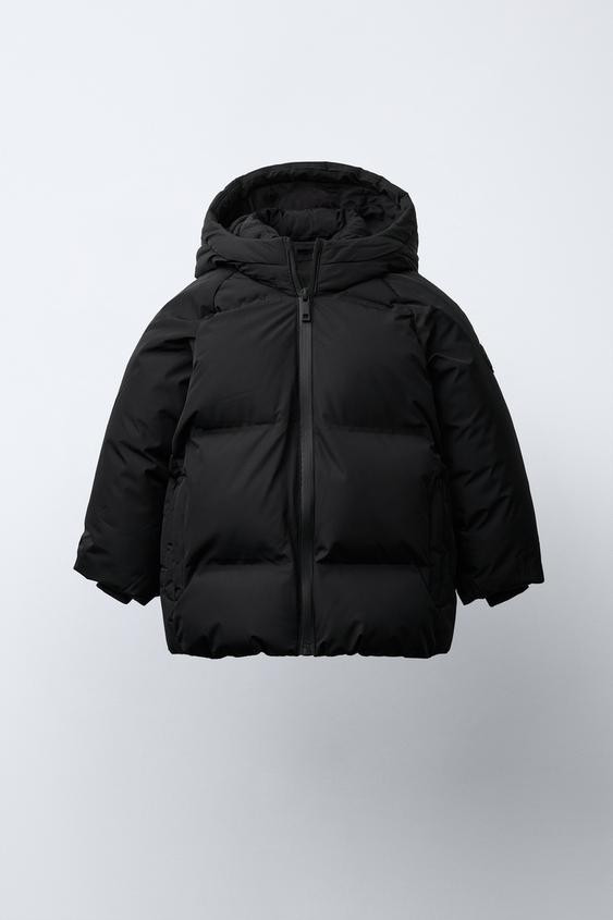 WATER REPELLENT HOODED PUFFER COAT | Zara US