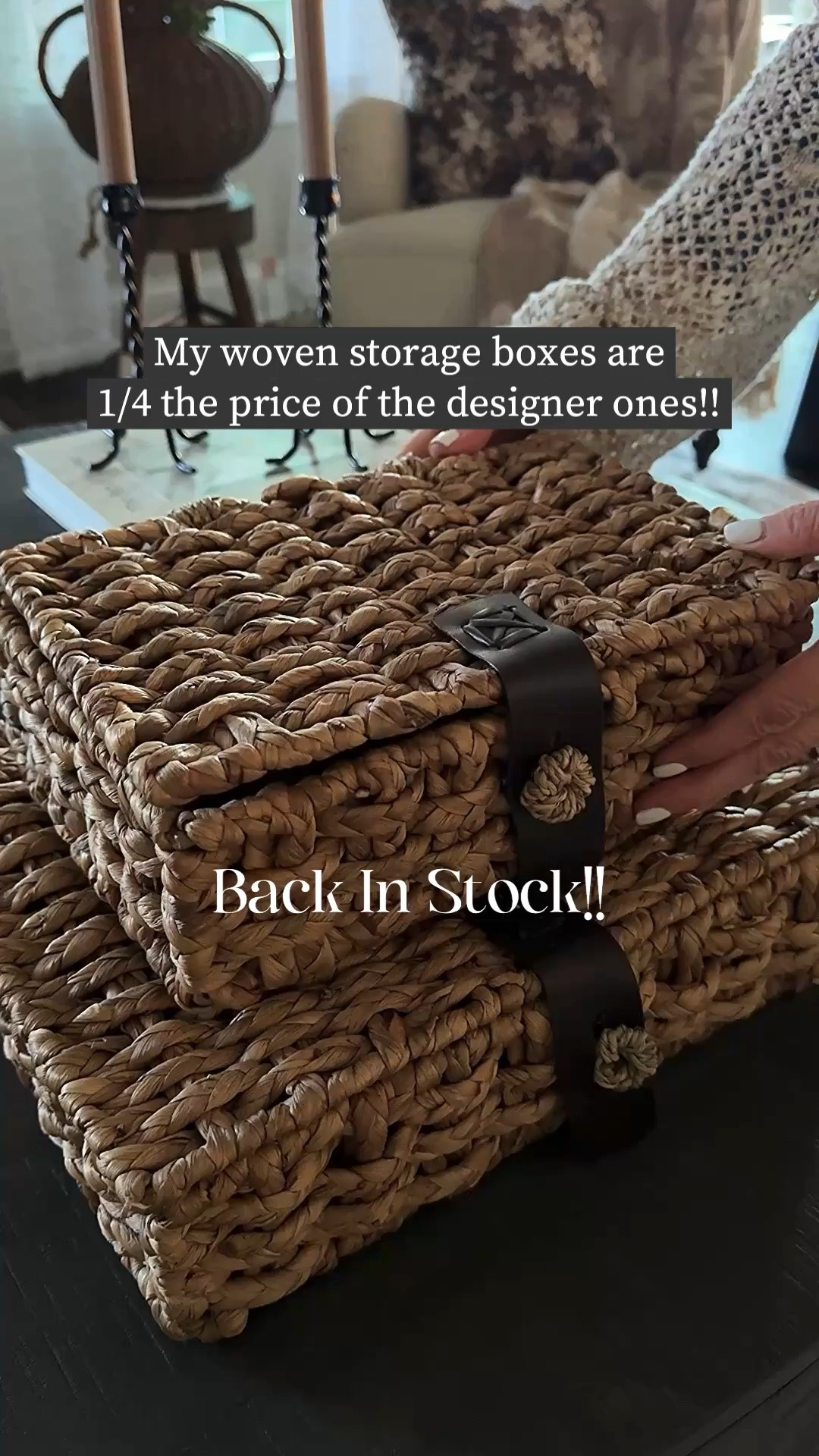 My woven storage boxes are back in stock!! They will not last🙌🏻