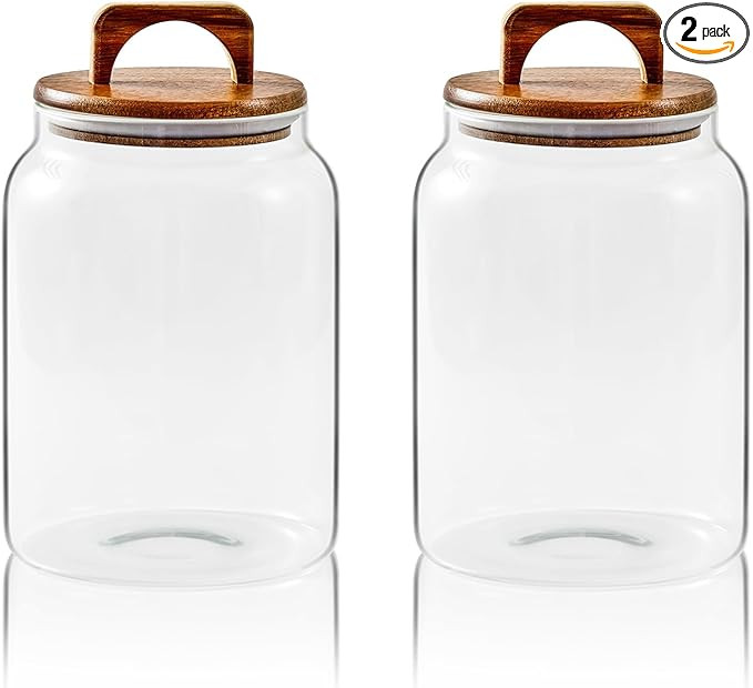 Sweejar Glass Jars for Laundry Room Organization, 90 ounce Laundry Pods Container, Glass Food Sto... | Amazon (US)