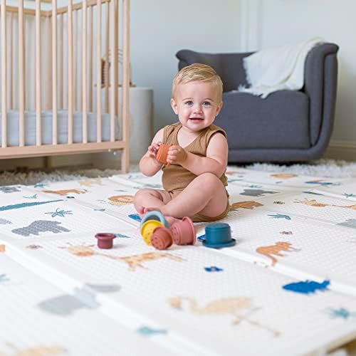 Nuby Reversible Soft Floor Mat, Foldable and Lightweight for Easy Storage and Travel, Safari | Amazon (US)