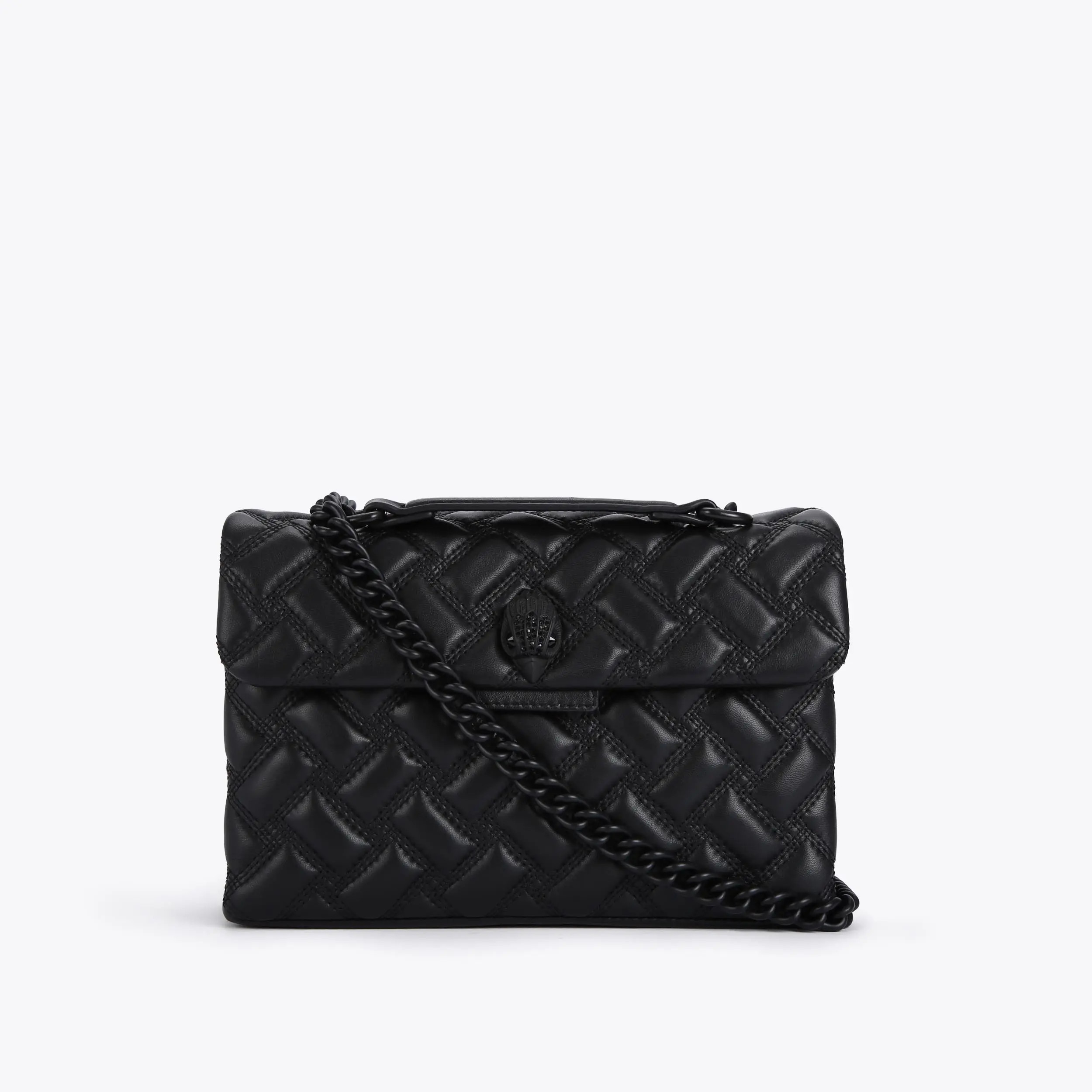 KENSINGTON BAG DRENCH Black Quilted Leather Shoulder Bag by KURT GEIGER LONDON | Kurt Geiger UK