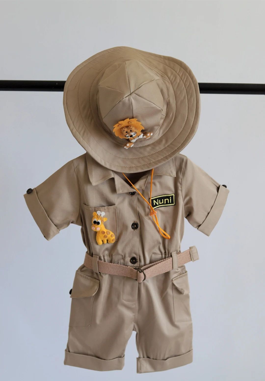 Personalized Safari Long-short Jumpsuit With a Giftsafari Adventure Baby Costume Toddler Safari O... | Etsy (US)