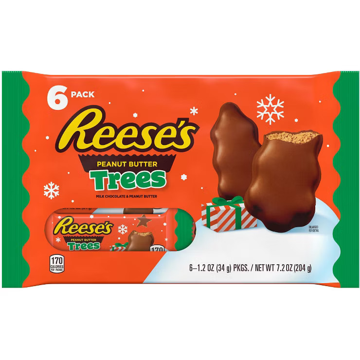 Reese's Holiday Peanut Butter Trees - 7.2oz/6ct | Target