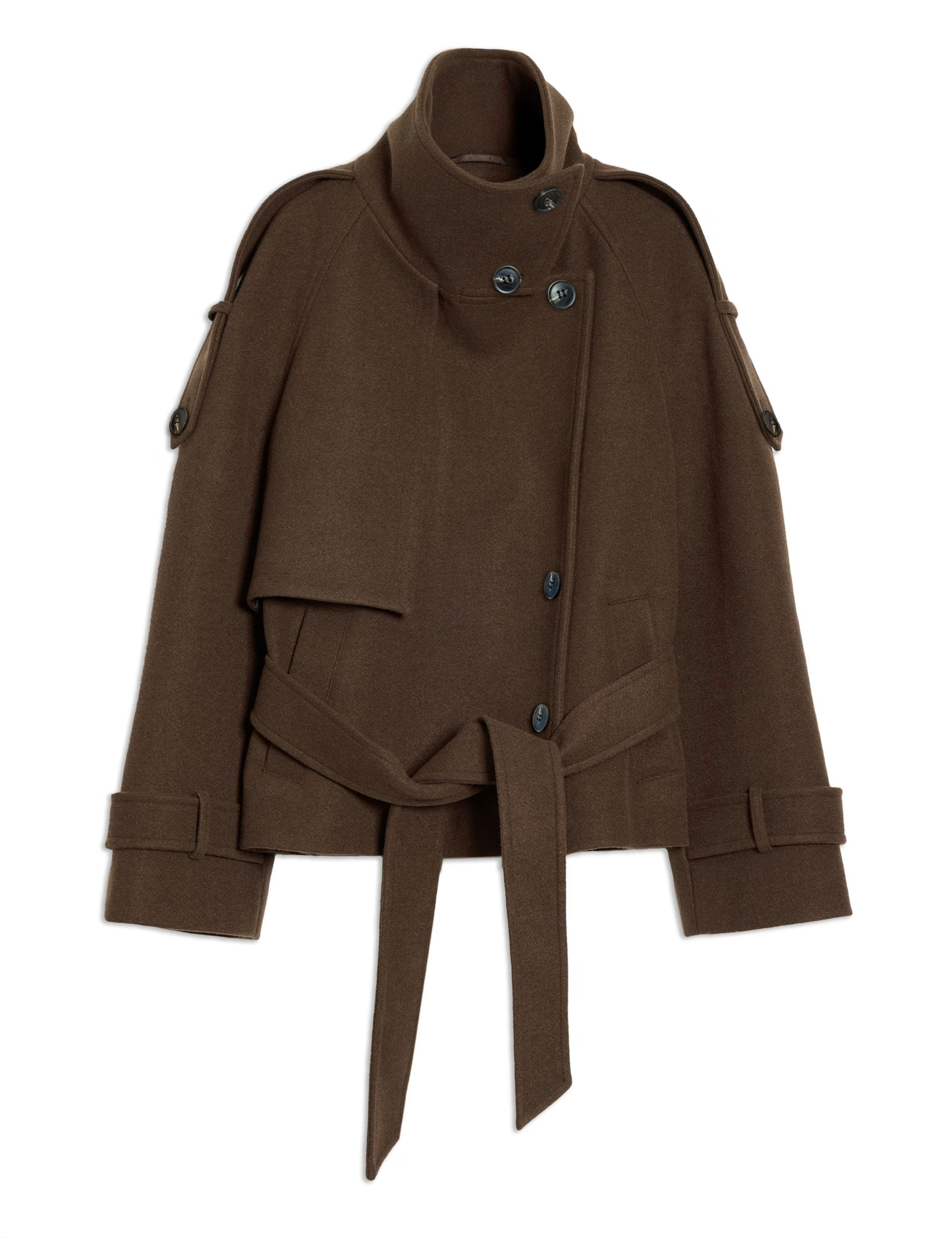 Funnel Neck Belted Short Jacket | Marks & Spencer (UK)
