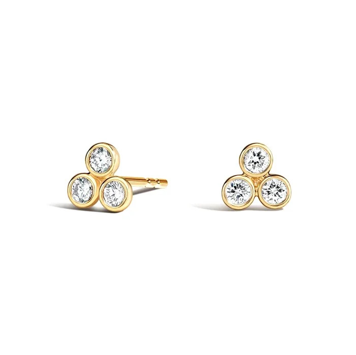 FLEUR DIAMOND TRIO STUDS | Carden Avenue