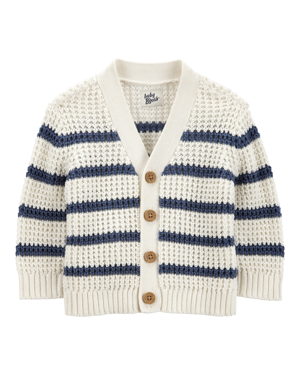 Baby Striped Button-Front Sweater Knit Cardigan - Cream - OshKosh | Carter's | Carter's Inc