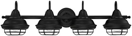 Designers Impressions Charleston Matte Black 4 Light Wall Sconce/Bathroom Fixture: 10014 | Amazon (US)