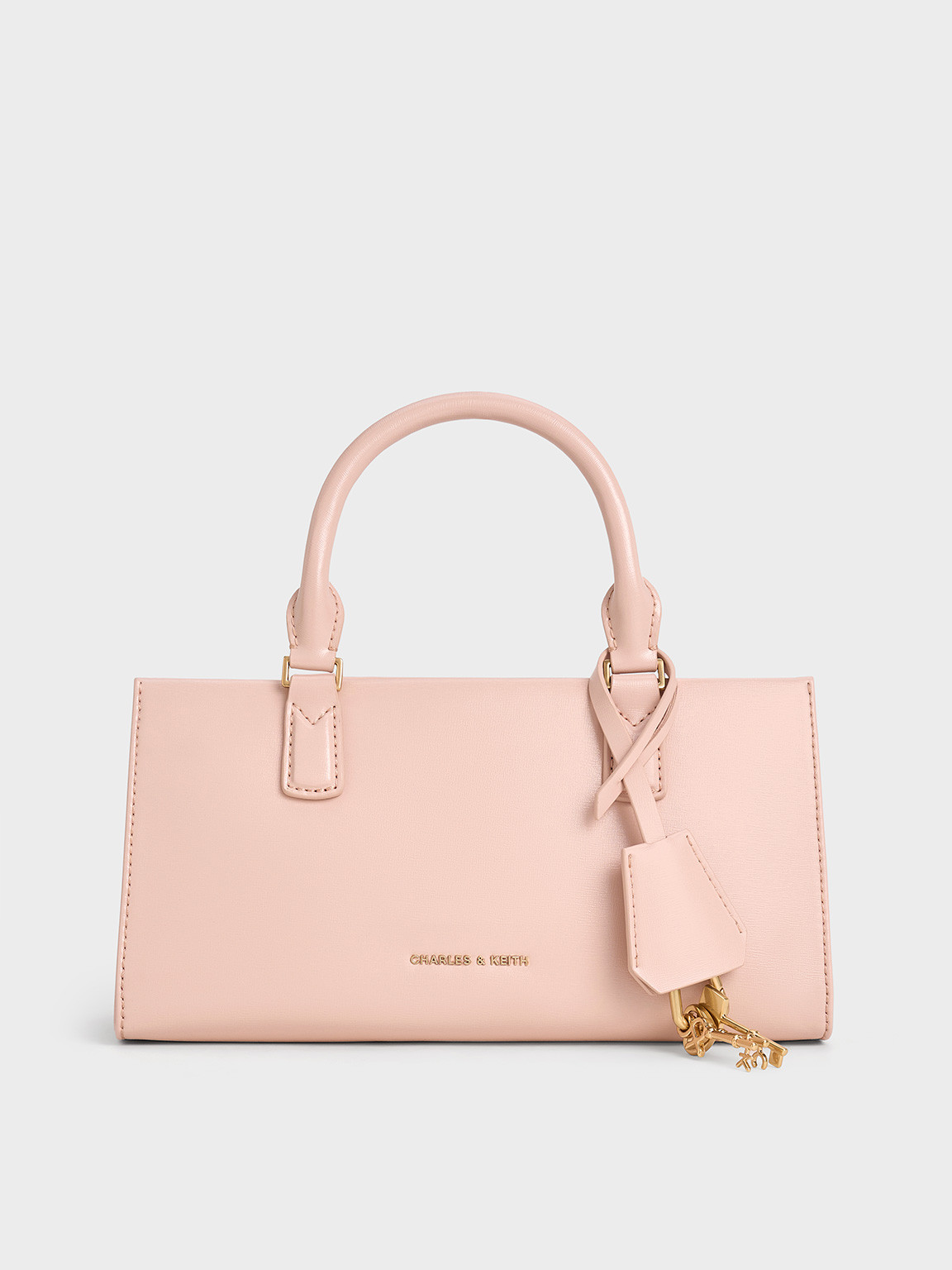 Light Pink Mini Kerry Top Handle Bag | CHARLES & KEITH UK | Charles & Keith UK