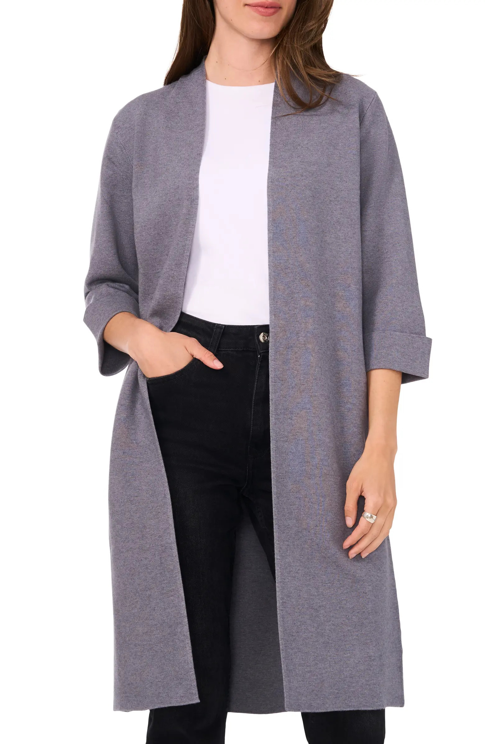 Halogen® Open Front Longline Cardigan | Nordstrom | Nordstrom