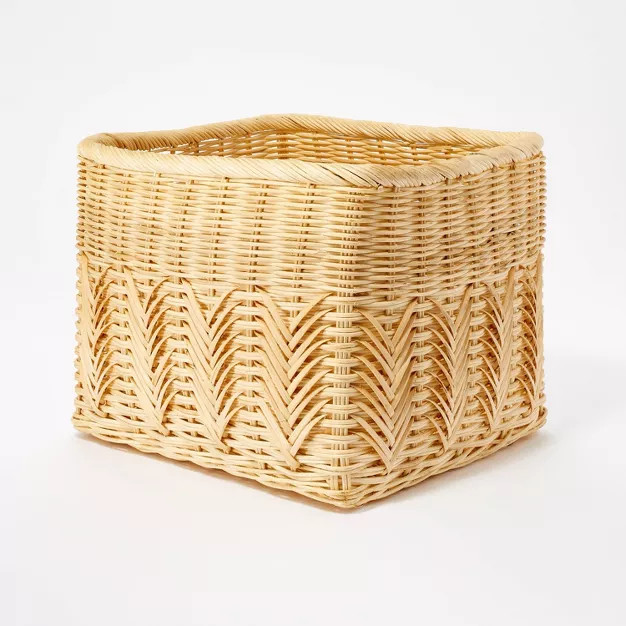 Rattan Woven Cube Basket - Threshold™ designed with Studio McGee | Target