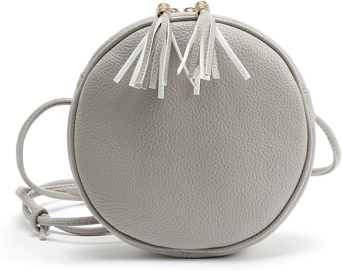 DukeTea Small Circular Crossbody Purse for Teen Girls, Mini Crossover Phone Shoulder Bag for Wome... | Amazon (US)