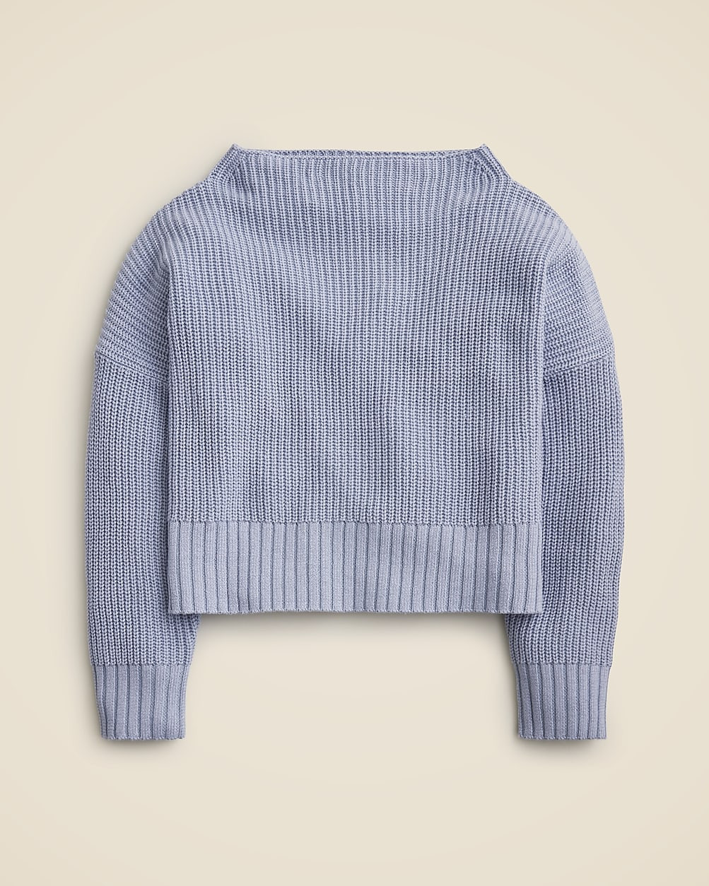 Ribbed funnelneck sweater in linen-cotton blend | J. Crew US