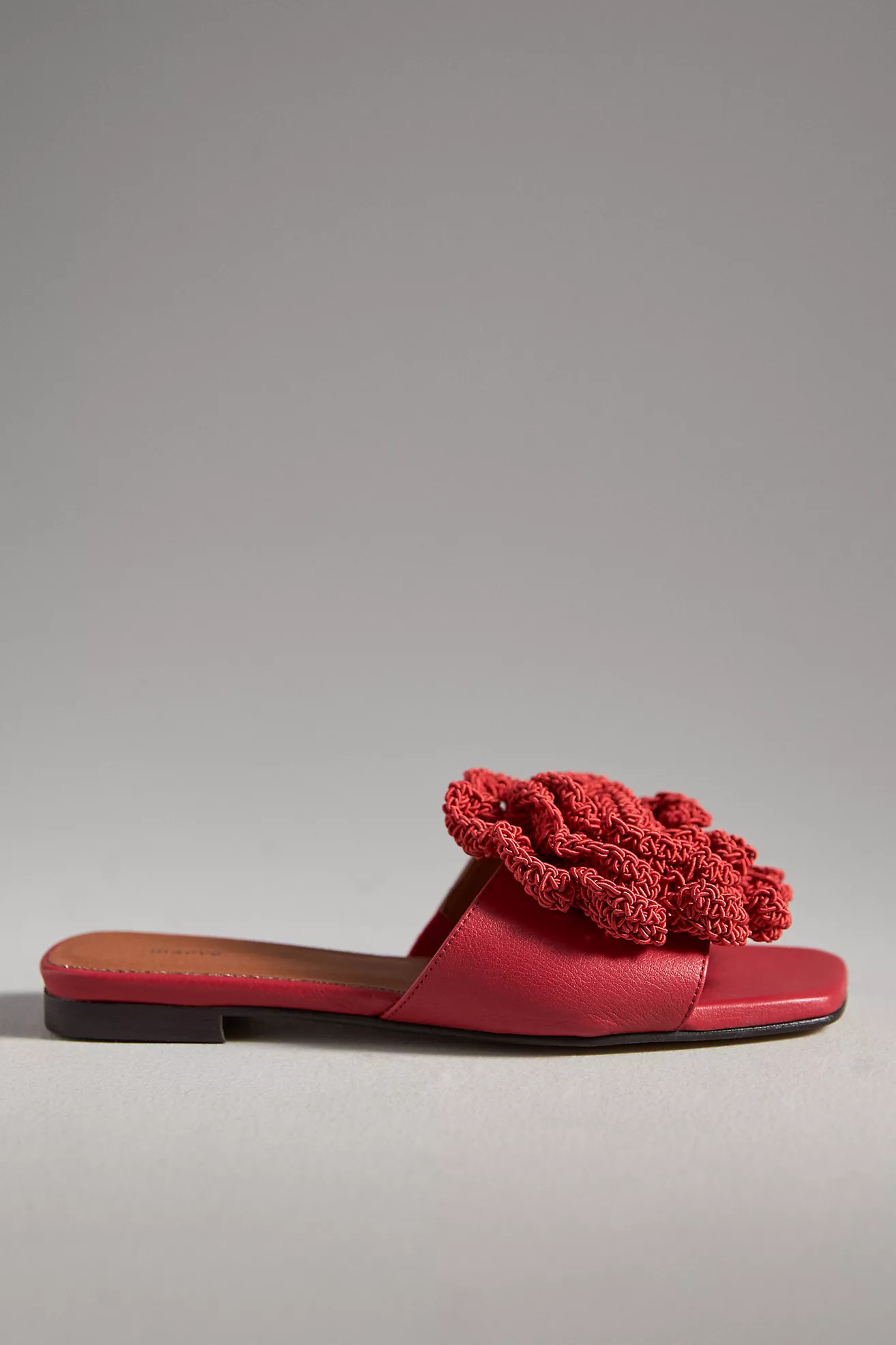 Maeve Crochet Flower Slide Sandals | Anthropologie (US)