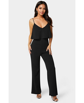 Bebe Women's Ruffle Wide Leg Jumpsuit - Macy's | Macy's