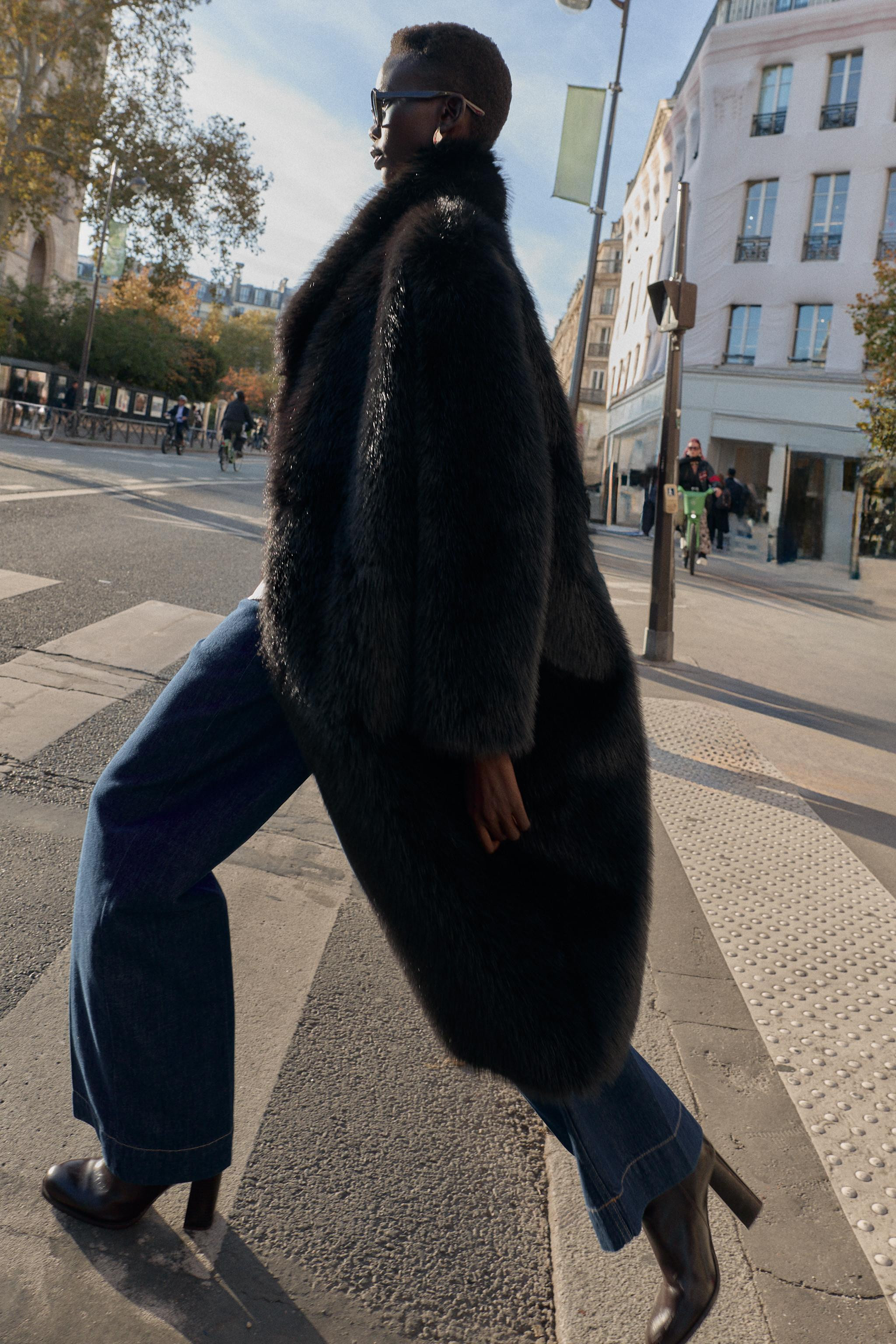 REVERSIBLE FAUX FUR DOUBLE-FACED COAT | Zara Canada