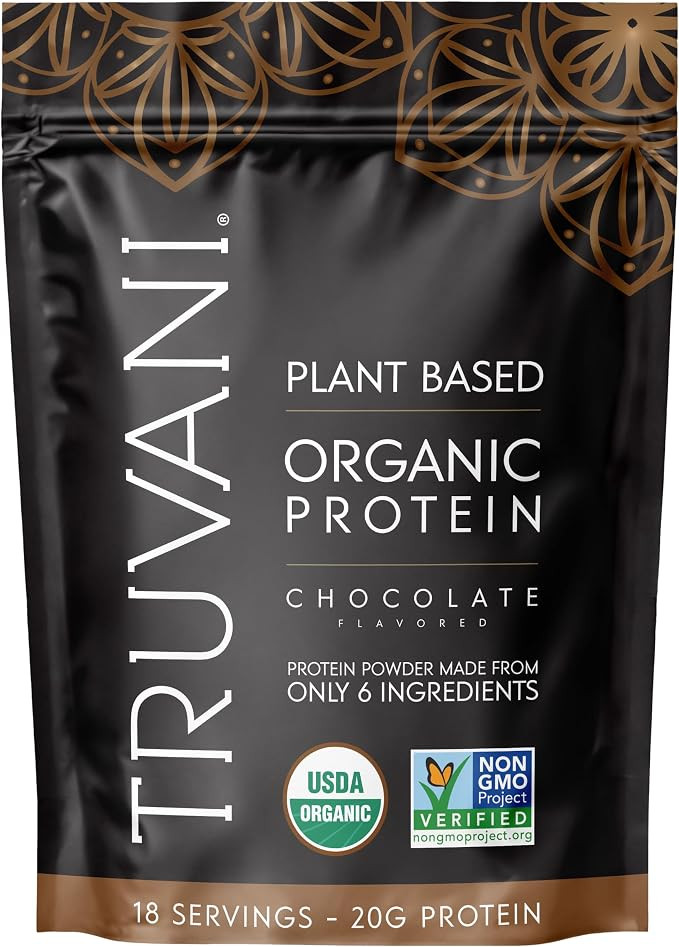 Truvani Organic Vegan Protein Powder | Chocolate | 20g Plant Based Pea Protein | 18 Servings | Ke... | Amazon (US)