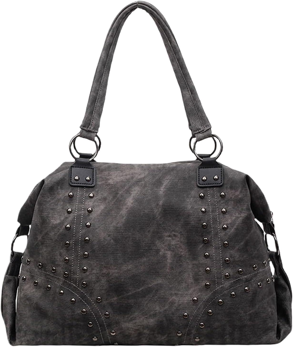 Studded Purse Trendy Faux Leather Studded Tote Handbag Top-Handle Hobo Bags Y2K Shoulder Bag Punk Purse for Women | Amazon (US)