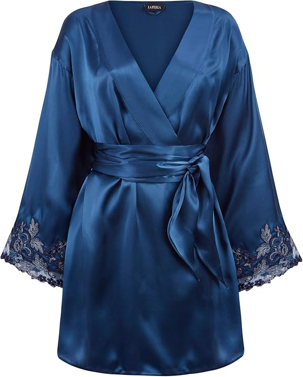 Amazon.com: La Perla, Maison Silk Satin Short Robe | Amazon (US)