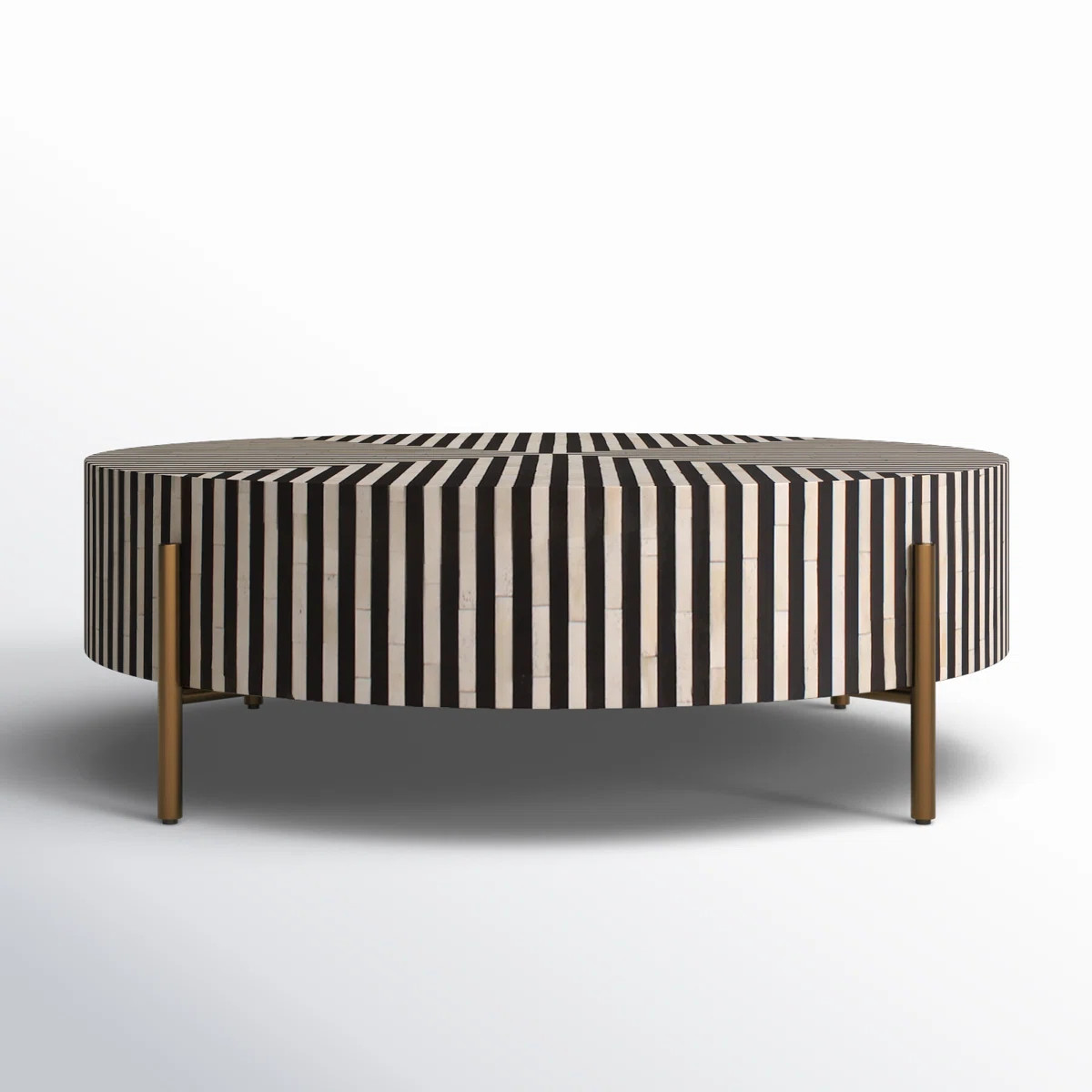 Bron Round Bone Inlay Coffee Table | Wayfair North America