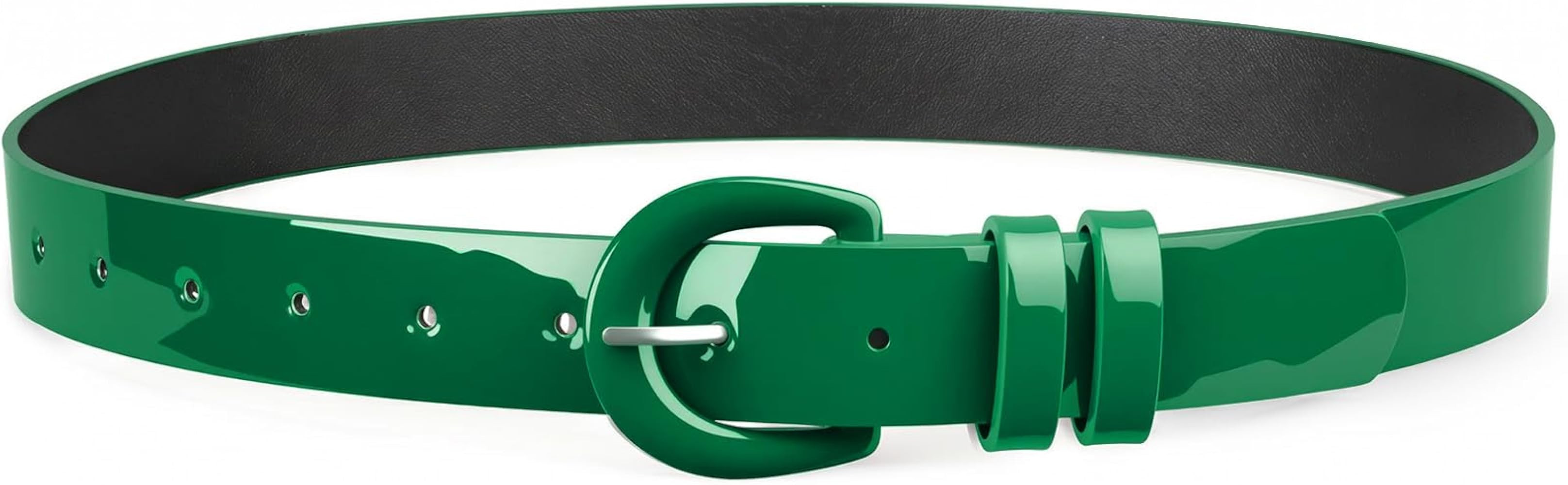 JASGOOD Women Patent Leather Belt for Jeans Pants Vintage 50s Women Belt for Dress | Amazon (US)