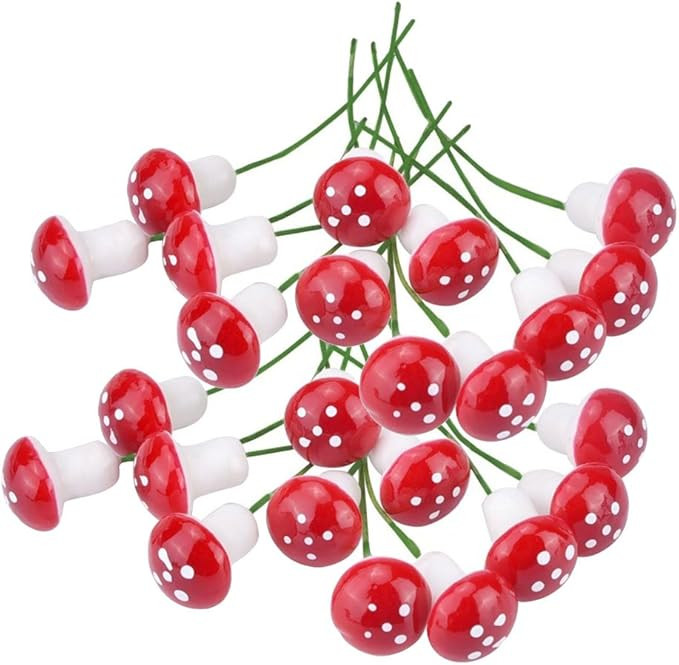yueton Pack of 100 Mini Foam Mushroom for Garden Ornament Flower Pots Bonsai Micro Landscape Deco... | Amazon (US)