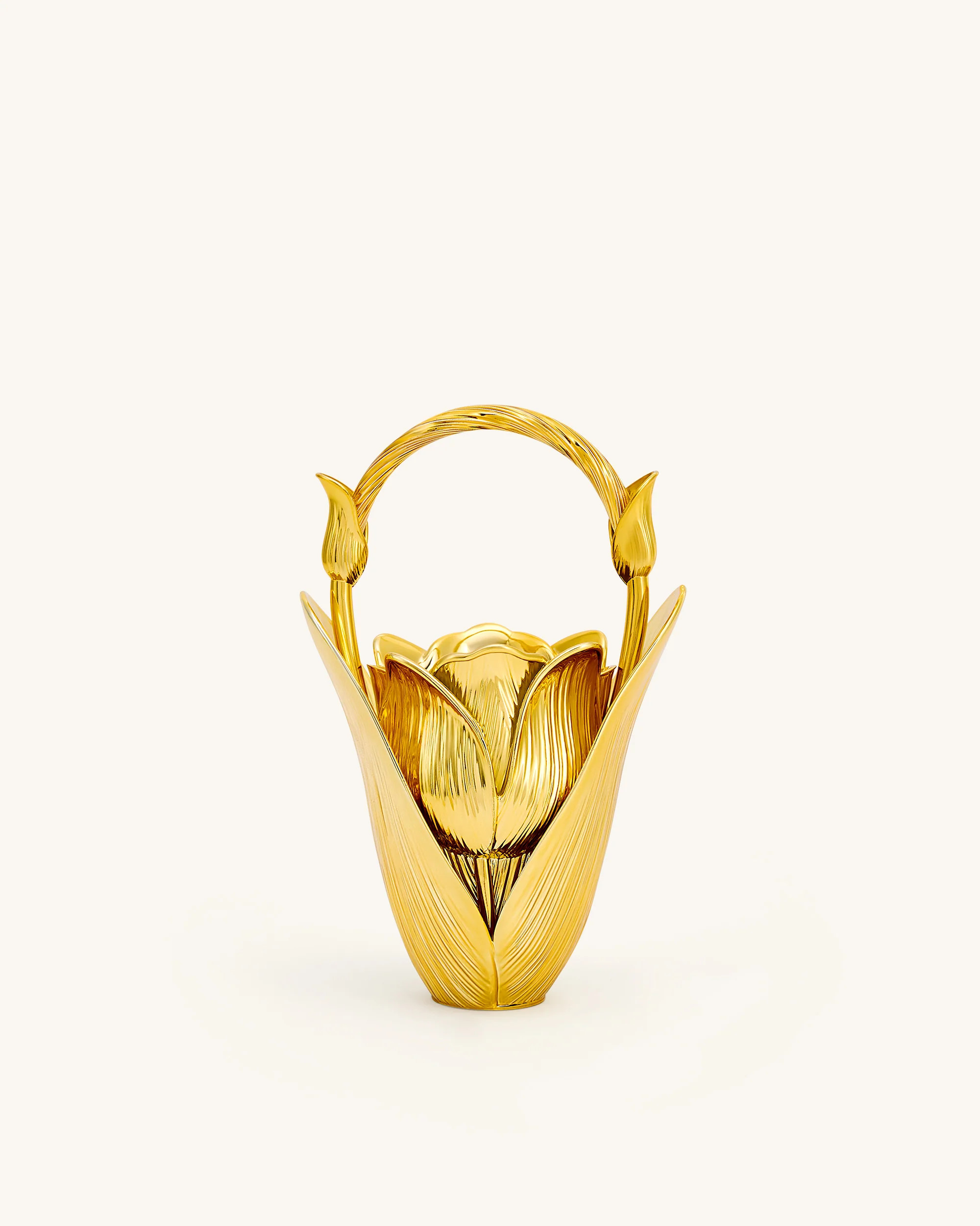 Ella Tulip Vase Top Handle Bag - Gold | JW PEI US