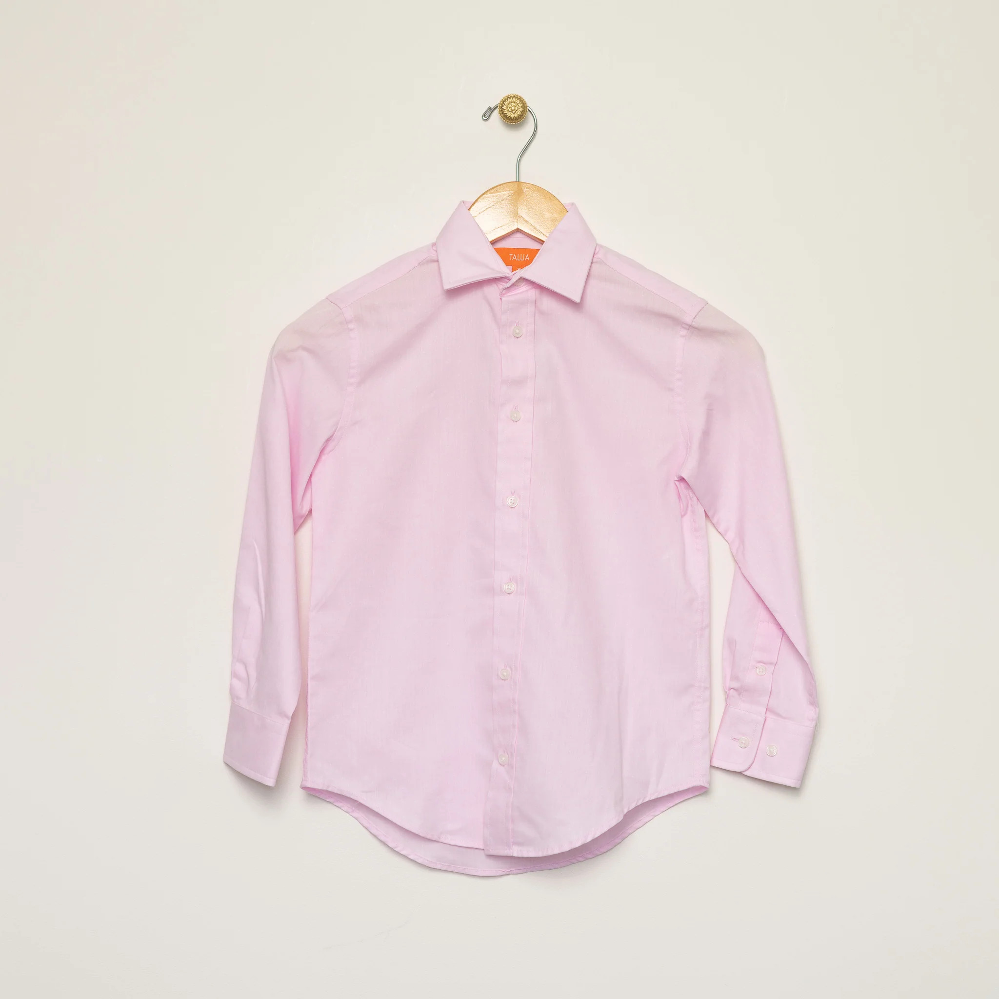 Pink Herrringbone Dot Shirt | Four and Twenty Sailors