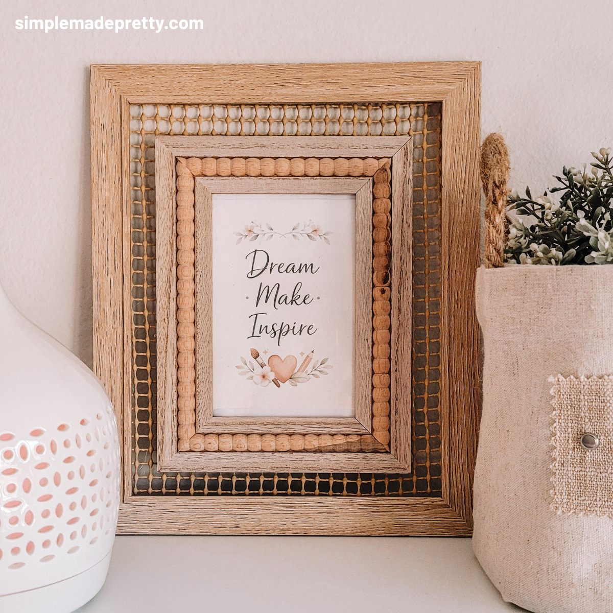 This Dollar Tree picture frame makeover turned out SO good 😍✨

I used a $1.50 rug underlay to create a faux cane look and gave this frame a total boutique-style upgrade — without spending a fortune.

It’s one of my favorite projects from my latest DIY video, and you could use this idea for gallery walls, shelves, offices, or gifts 💫

👉 Bonus: My “Dream • Make • Inspire” printable is FREE for YouTube Members right now!

🎥 Watch the full tutorial + grab the freebie here:
https://youtu.be/9AFvLR17Nj8?si=NrPG2rv78gHe1Yyq

#DollarTreeDIY #BudgetDecor #DIYHomeDecor #FauxCane #SimpleMadePretty #HomeDecorIdeas #AffordableDecor #CraftyMom #DIYProjects 

 #LTKHome