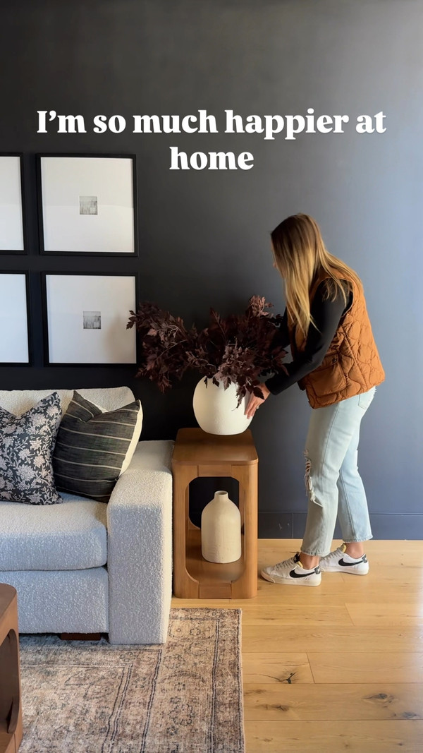 "LCreating cozy vibes for the season with modern living room pieces—think rich…