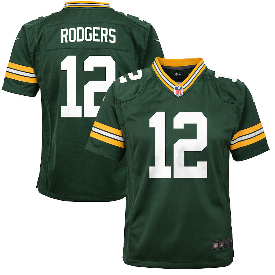 Aaron Rodgers Green Bay Packers Nike Youth Game Jersey - Green | Fanatics