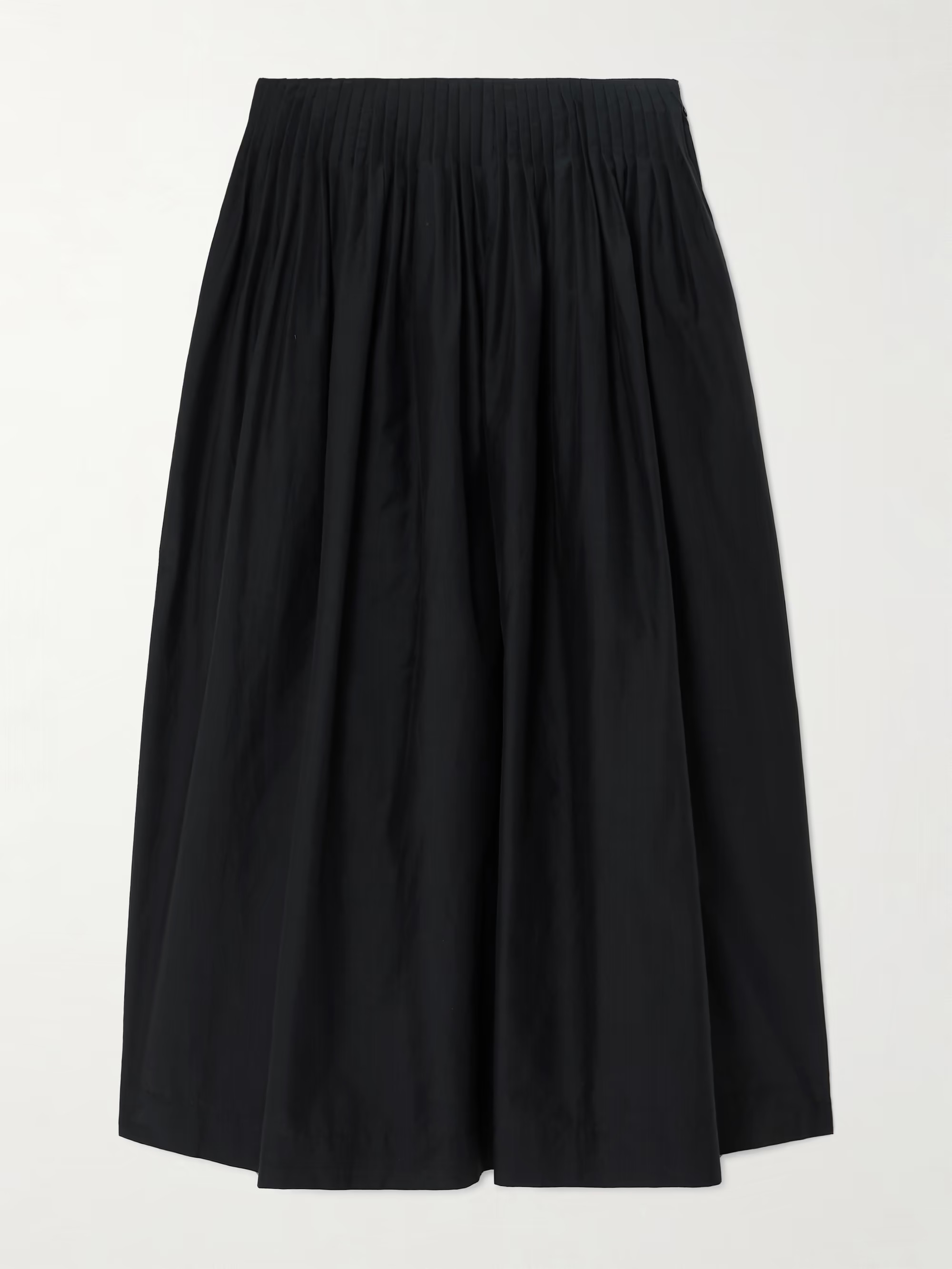 Artemis pintucked cotton and silk-blend midi skirt | NET-A-PORTER (US)