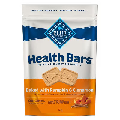 Blue Buffalo Health Bars Pumpkin and Cinnamon Flavor Natural Crunchy Dog Treat Biscuits - 16oz | Target
