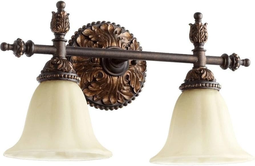 Quorum 5157-2-44 Traditional Two Light Vanity from Rio Salado collection in Two-Tone finish, | Amazon (US)