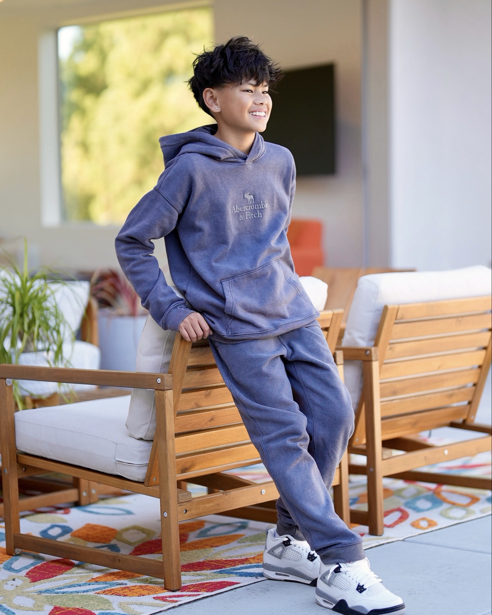 Fall/Winter boys outfit ❄️ Cozy Abercrombie Kids matching hoodie + joggers — perfect for activewear or lounging. Comes in a few colors and makes a good holiday gift for your boys. Paired with his favorite Jordan 4 that work for casual days or easily dress up an outfit. 

#LTKActive #LTKGiftGuide #LTKKids