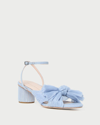 Dahlia Blue Pleated Bow Heel | Loeffler Randall