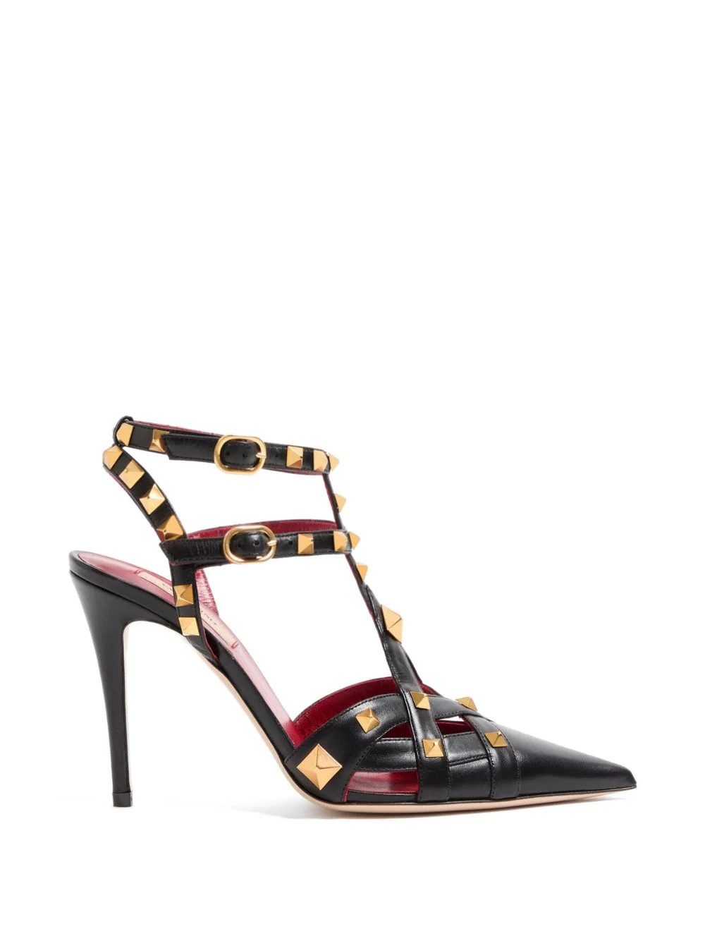Valentino Garavani Studded Leather Pump — Black | Italist Inc.