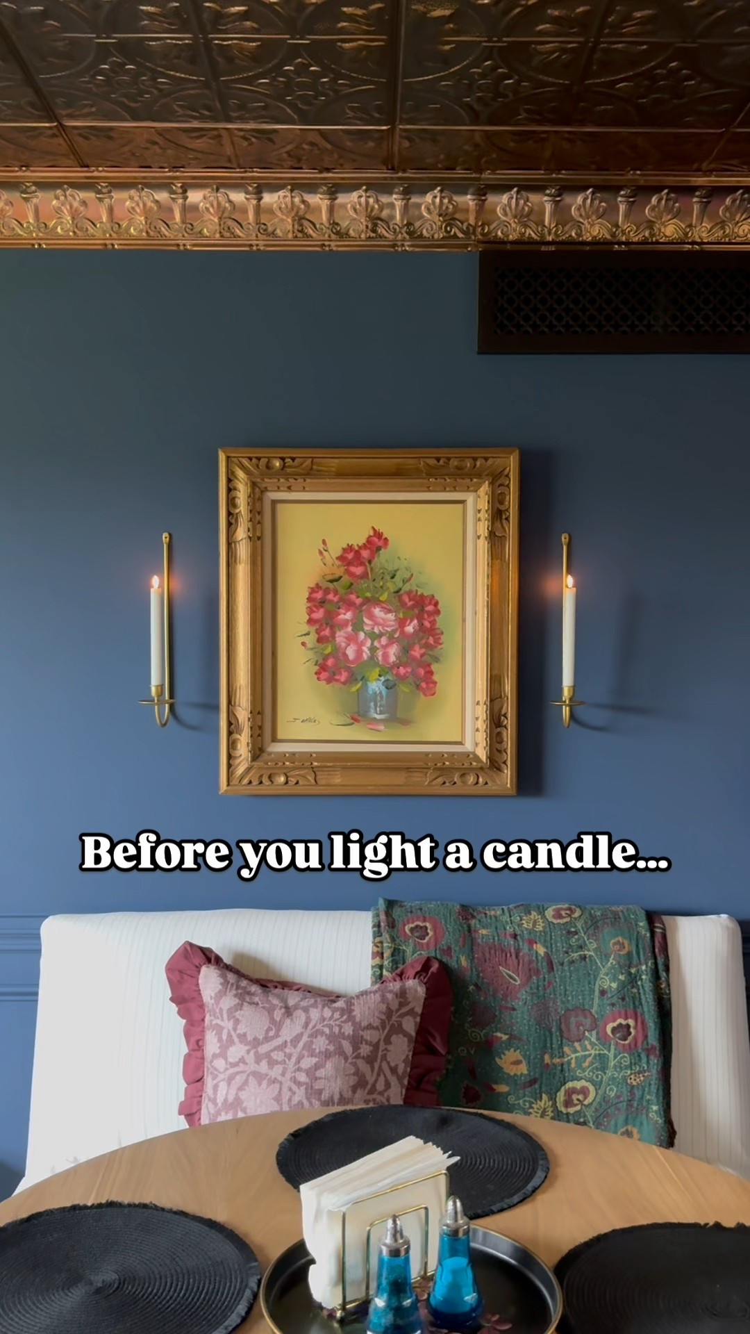 Try these rechargeable taper candles! I used the battery operated version for many years but they went through batteries like crazy! These have a long lasting charge & the remote has a ton of color & brightness settings as well as a timer! Also linked my affordable wall sconces & candle holders!

#LTKHome #LTKFindsUnder50 #LTKStyleTip