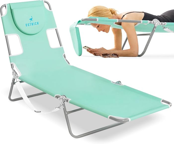 Amazon.com: Ostrich the Original Chaise 72 x 22 Inch Lounge Portable Reclining Lounger, Outdoor P... | Amazon (US)
