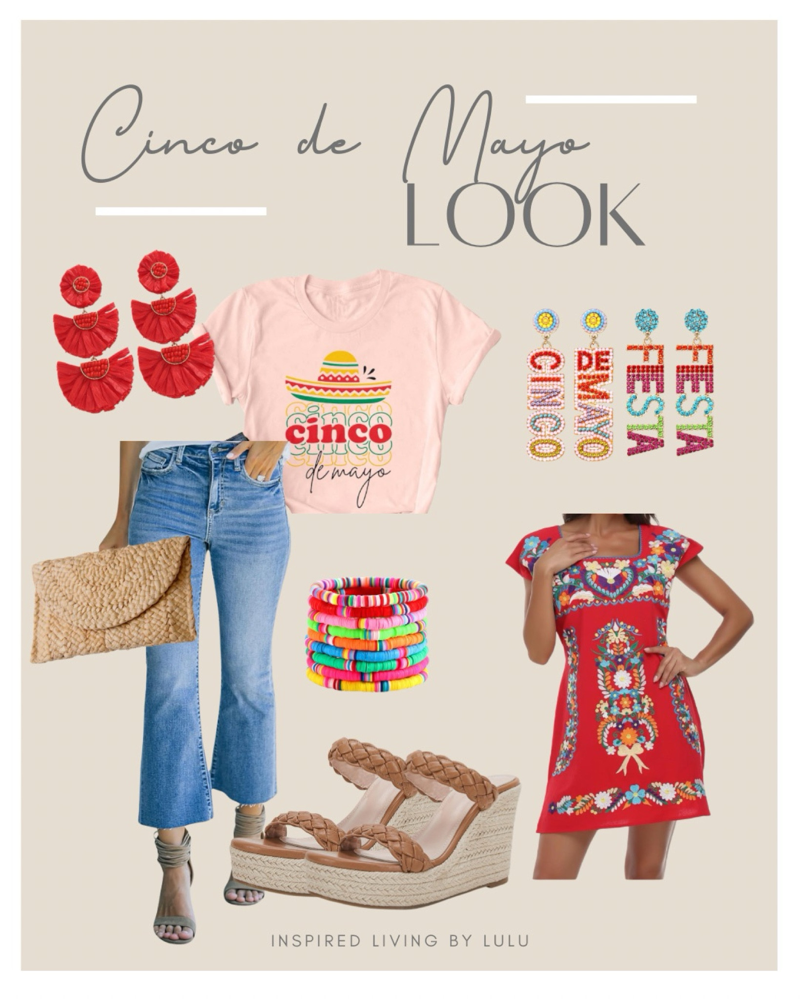 Cinco de Mayo is just around the corner, and I've got two fun outfit ideas to help you celebrate in style!
I love this fun tee with cropped jeans as well as this red Mexican-inspired dress!
Accessorize with some statement earrings in bright, vibrant colors and finish the look with a straw purse and wedge sandals.

#LTKSeasonal #LTKstyletip #LTKparties