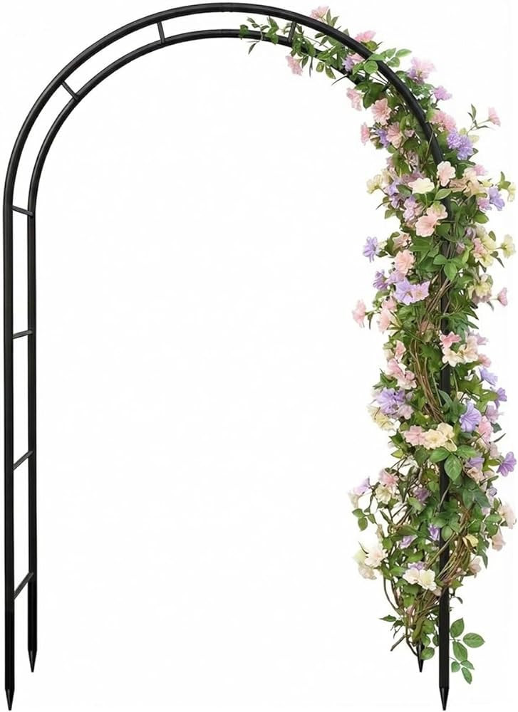 Galvanized Metal Garden Arbor,7.6ft H x 4.6ft W,Rust-Resistant Heavy-Duty Garden Arch Trellis for... | Amazon (US)