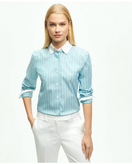 Classic Fit Non-Iron Stretch Supima® Cotton Stripe Shirt | Brooks Brothers