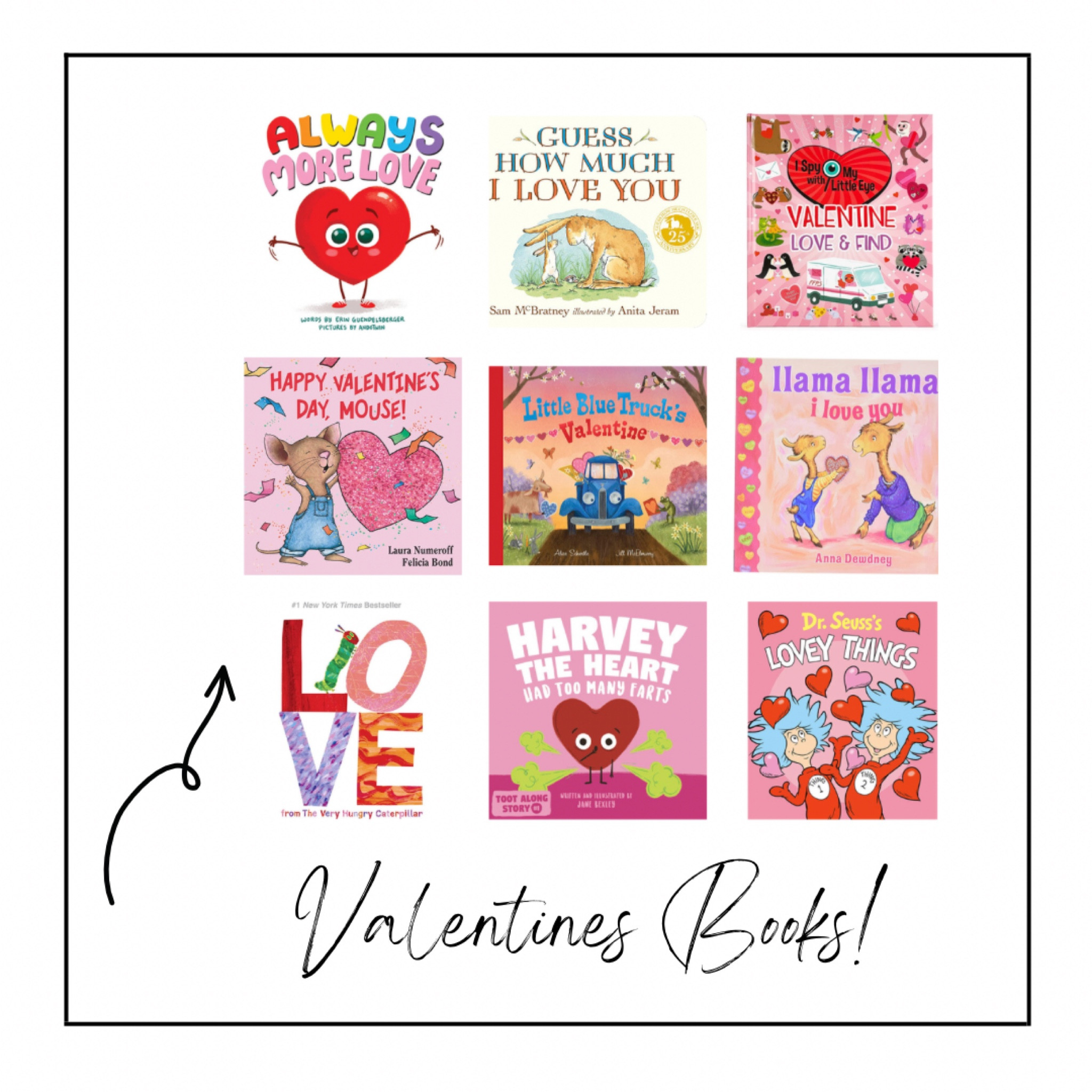 Book ideas for kids valentines baskets! Many under $5!!

Follow me on Instagram @sarahrachelfinke

#valentinesday #valentinesgiftbasket #valentineskidsbasket #kidsvalentinesbasket #kidsbooks #valentinesbooks 

#LTKkids #LTKbaby #LTKfamily