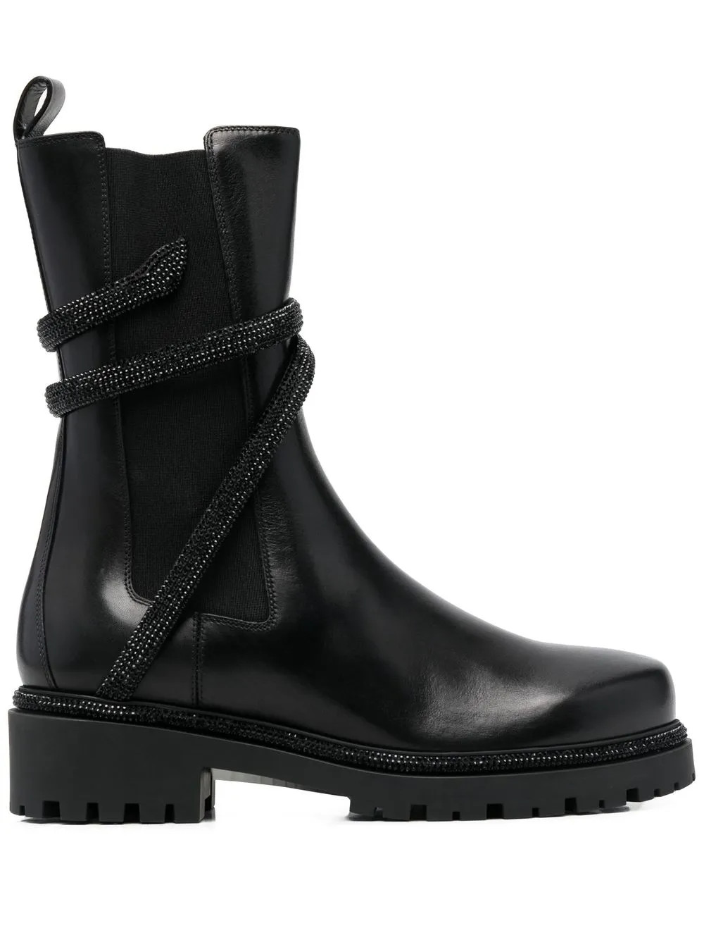René Caovilla wrap-around Leather Boots | Black | FARFETCH | Farfetch Global