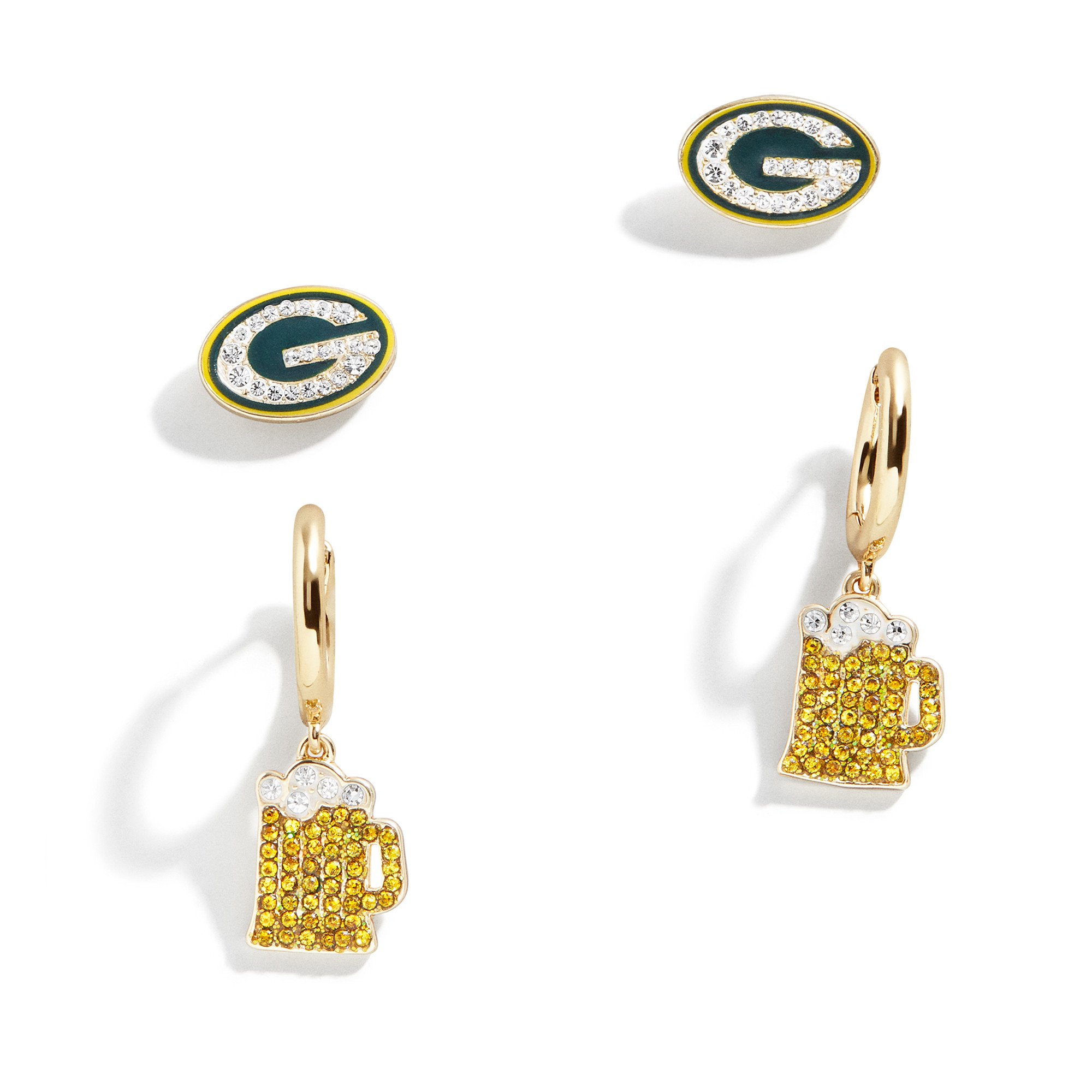 BaubleBar Green Bay Packers Set of Two Earrings | Fanatics