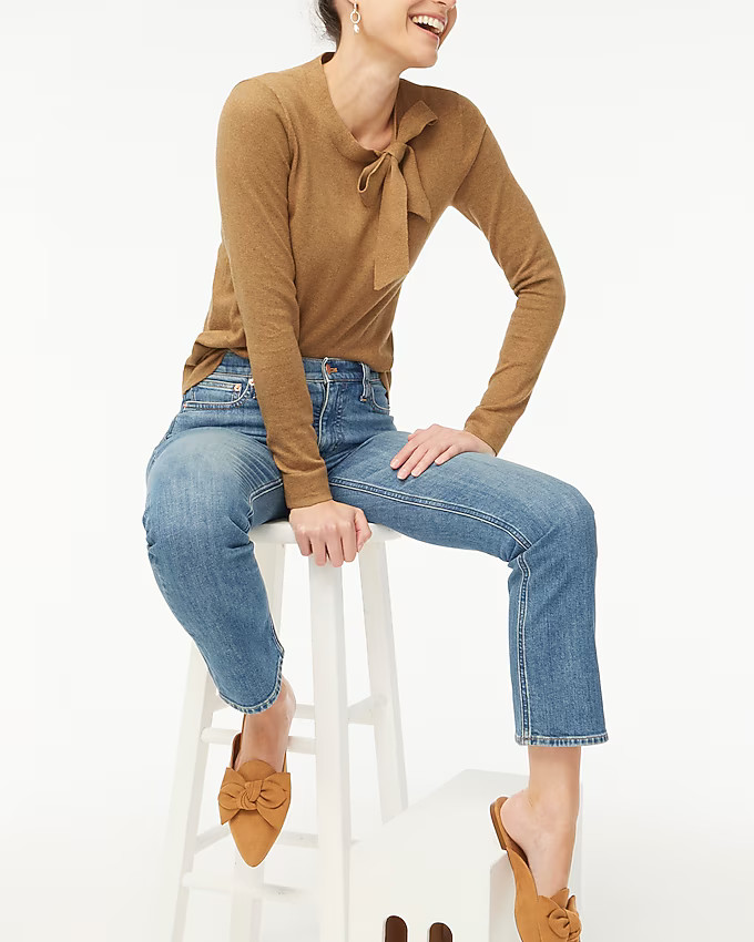 Tie-neck bow sweater | J.Crew Factory