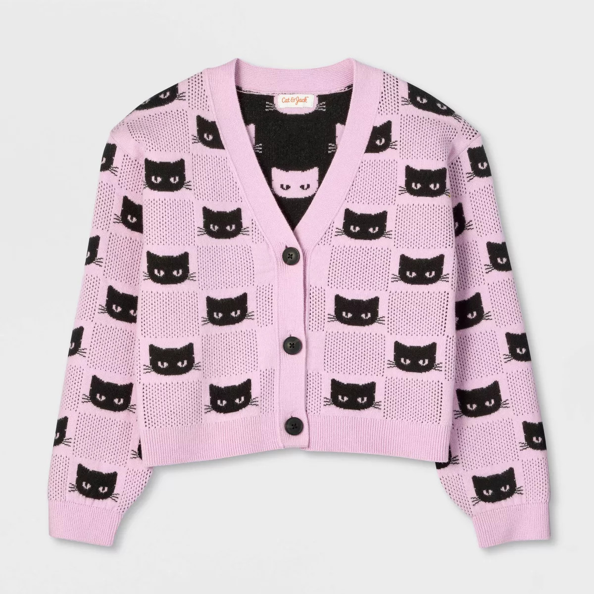 Girls' Halloween Cardigan Sweater - Cat & Jack\u2122 Mauve L | Target